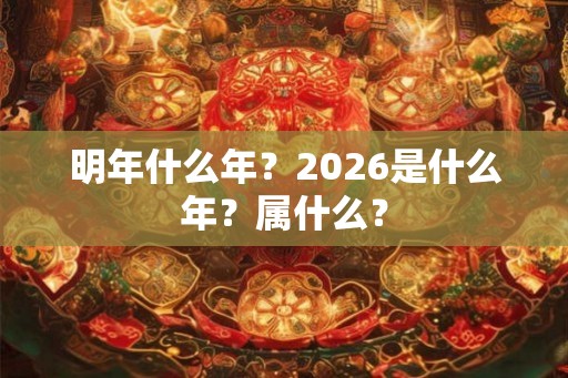 明年什么年？2026是什么年？属什么？