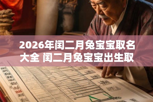 2026年闰二月兔宝宝取名大全 闰二月兔宝宝出生取名技巧