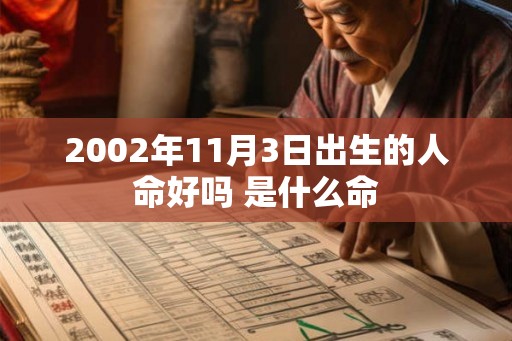 2002年11月3日出生的人命好吗 是什么命 2002年11月3日出生的人命好吗 是什么命