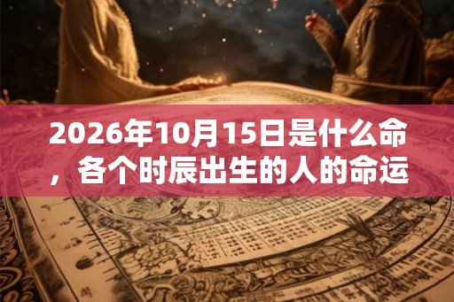 2026年10月15日是什么命,各个时辰出生的人的命运 2026年10月15日是什么命,各个时辰出生的人的命运