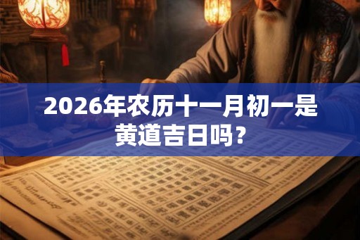 2026年农历十一月初一是黄道吉日吗？