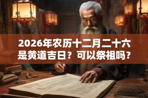 2026年农历十二月二十六是黄道吉日?可以祭祖吗? 2026年农历十二月二十六是黄道吉日?可以祭祖吗?