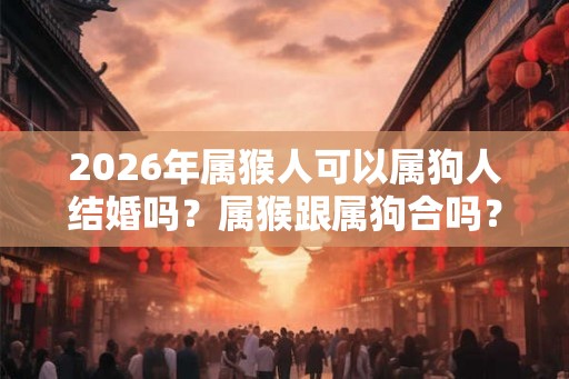 2026年属猴人可以属狗人结婚吗？属猴跟属狗合吗？