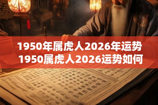 1950年属虎人2026年运势 1950属虎人2026运势如何