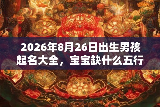 2026年8月26日出生男孩起名大全，宝宝缺什么五行呢？