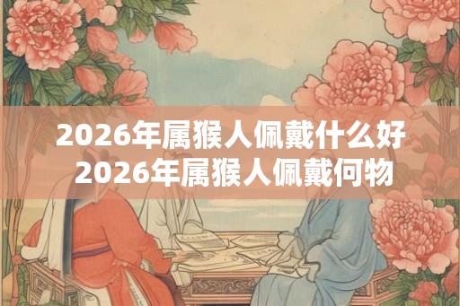 2026年属猴人佩戴什么好 2026年属猴人佩戴何物