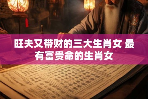旺夫又带财的三大生肖女 最有富贵命的生肖女