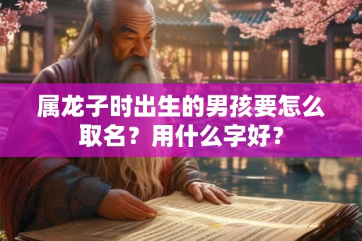 属龙子时出生的男孩要怎么取名？用什么字好？