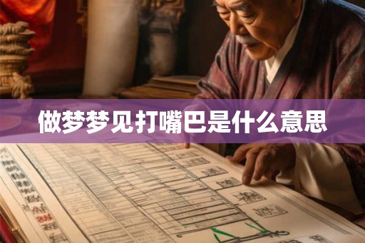 做梦梦见打嘴巴是什么意思