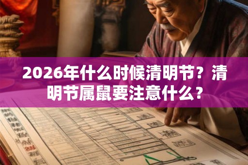 2026年什么时候清明节？清明节属鼠要注意什么？