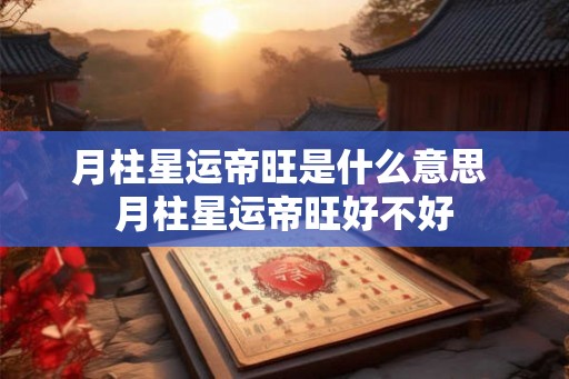 月柱星运帝旺是什么意思 月柱星运帝旺好不好