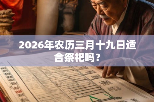 2026年农历三月十九日适合祭祀吗？