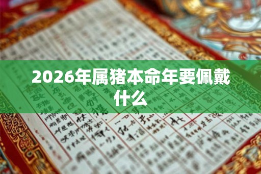 2026年属猪本命年要佩戴什么