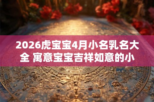 2026虎宝宝4月小名乳名大全 寓意宝宝吉祥如意的小名 2026虎宝宝4月小名乳名大全 寓意宝宝吉祥如意的小名