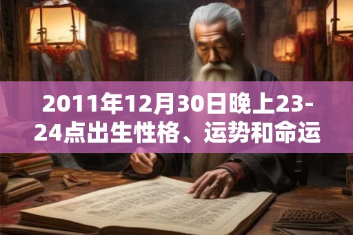 2011年12月30日晚上23-24点出生性格、运势和命运