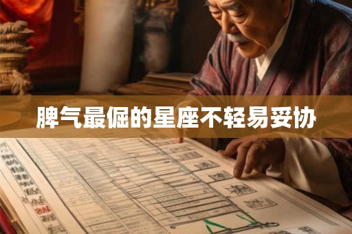 脾气最倔的星座不轻易妥协