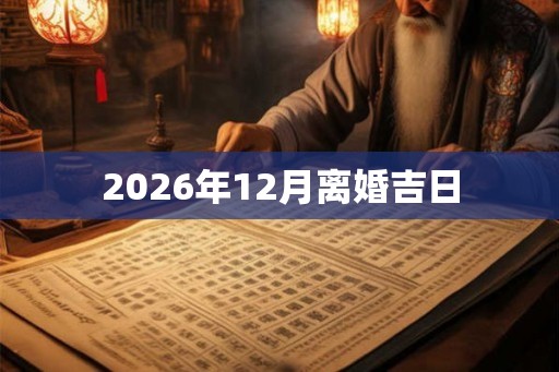 2026年12月离婚吉日