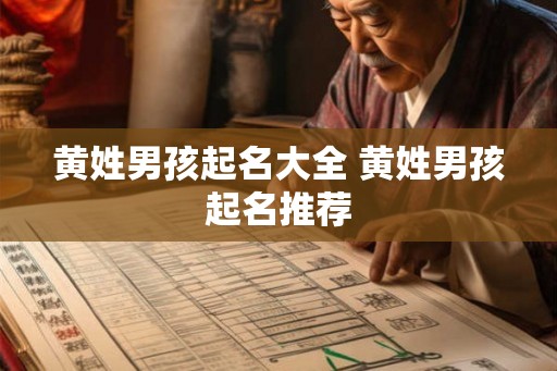 黄姓男孩起名大全 黄姓男孩起名推荐 黄姓男孩起名大全 黄姓男孩起名推荐