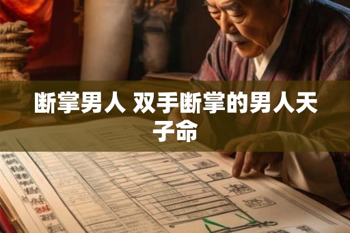 断掌男人 双手断掌的男人天子命