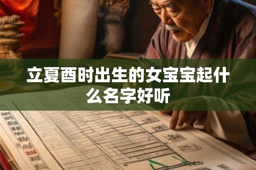 立夏酉时出生的女宝宝起什么名字好听