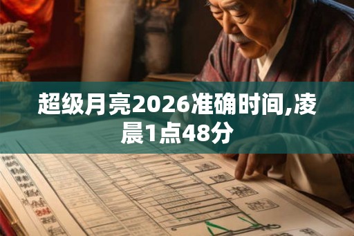 超级月亮2026准确时间,凌晨1点48分