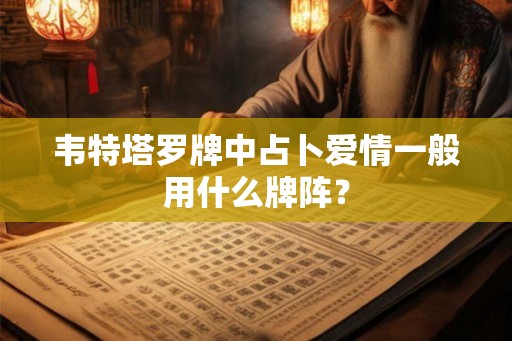 韦特塔罗牌中占卜爱情一般用什么牌阵？