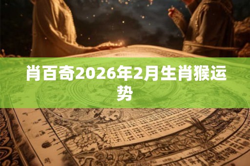 肖百奇2026年2月生肖猴运势 肖百奇2026年2月生肖猴运势