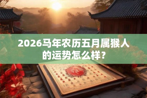 2026马年农历五月属猴人的运势怎么样? 2026马年农历五月属猴人的运势怎么样?