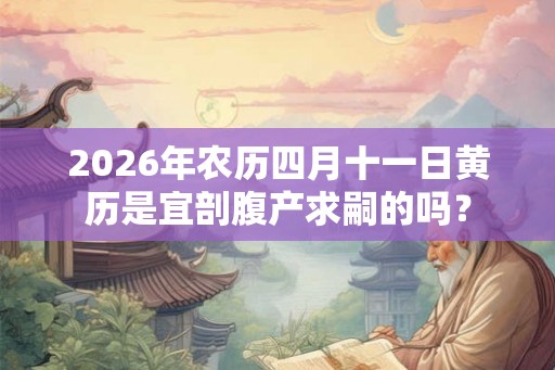 2026年农历四月十一日黄历是宜剖腹产求嗣的吗？