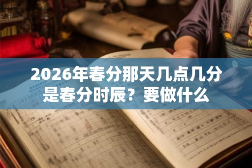 2026年春分那天几点几分是春分时辰？要做什么