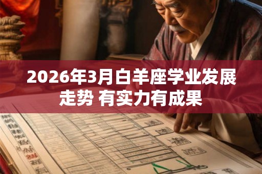 2026年3月白羊座学业发展走势 有实力有成果