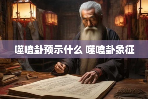 噬嗑卦预示什么 噬嗑卦象征