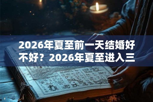 2026年夏至前一天结婚好不好?2026年夏至进入三伏天了吗? 2026年夏至前一天结婚好不好?2026年夏至进入三伏天了吗?