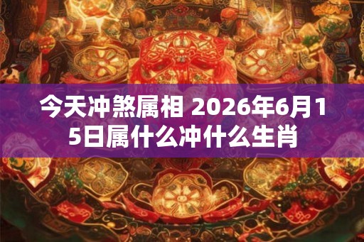 今天冲煞属相 2026年6月15日属什么冲什么生肖