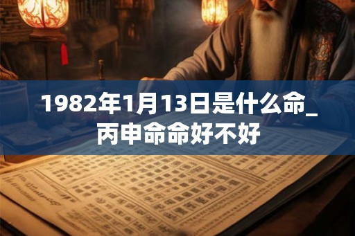 1982年1月13日是什么命_丙申命命好不好
