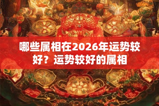 哪些属相在2026年运势较好?运势较好的属相 哪些属相在2026年运势较好?运势较好的属相