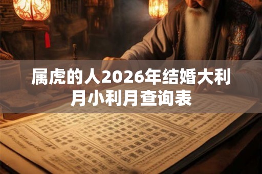 属虎的人2026年结婚大利月小利月查询表