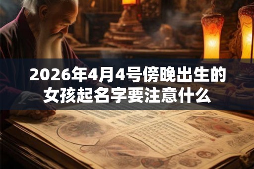2026年4月4号傍晚出生的女孩起名字要注意什么 2026年4月4号傍晚出生的女孩起名字要注意什么
