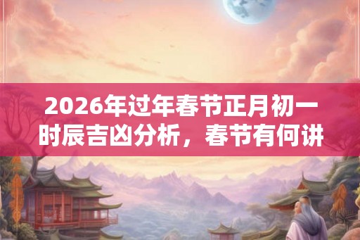 2026年过年春节正月初一时辰吉凶分析，春节有何讲究？