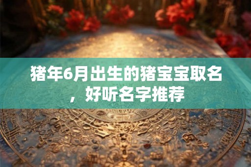 猪年6月出生的猪宝宝取名,好听名字推荐 猪年6月出生的猪宝宝取名,好听名字推荐