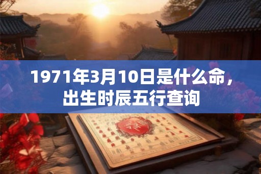 1971年3月10日是什么命，出生时辰五行查询