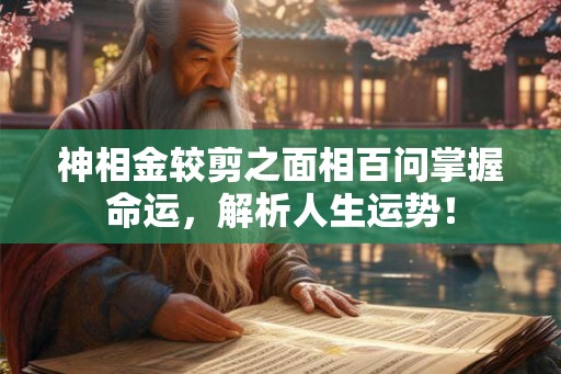 神相金较剪之面相百问掌握命运，解析人生运势！