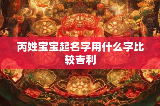 芮姓宝宝起名字用什么字比较吉利