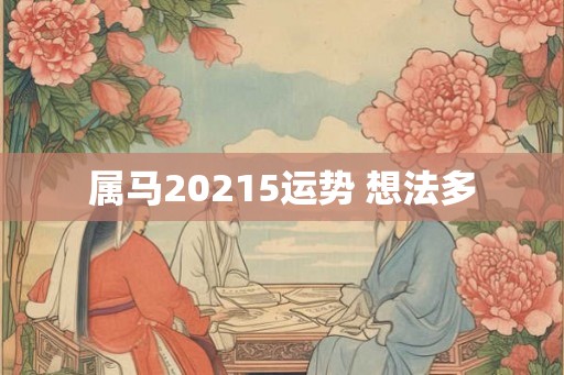 属马20215运势 想法多