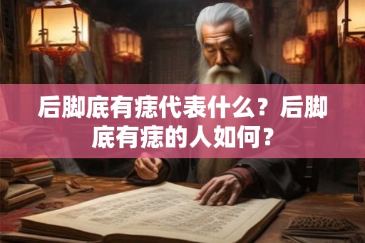 后脚底有痣代表什么？后脚底有痣的人如何？
