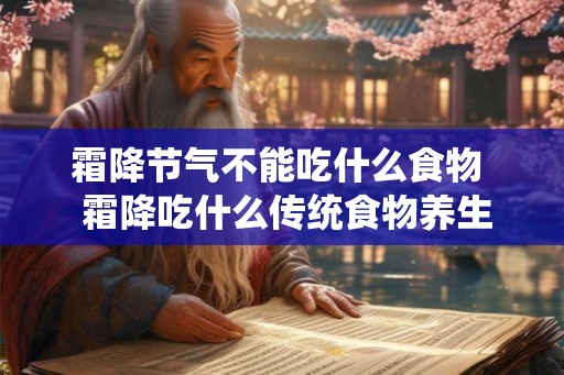 霜降节气不能吃什么食物  霜降吃什么传统食物养生