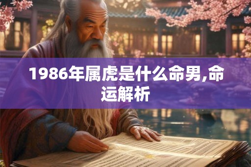 1986年属虎是什么命男,命运解析
