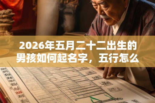 2026年五月二十二出生的男孩如何起名字，五行怎么样