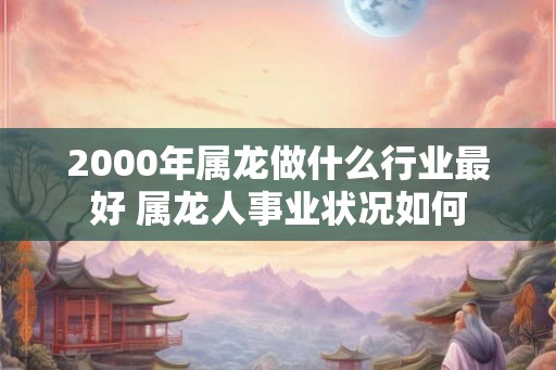 2000年属龙做什么行业最好 属龙人事业状况如何