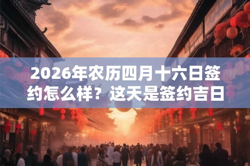 2026年农历四月十六日签约怎么样?这天是签约吉日吗? 2026年农历四月十六日签约怎么样?这天是签约吉日吗?